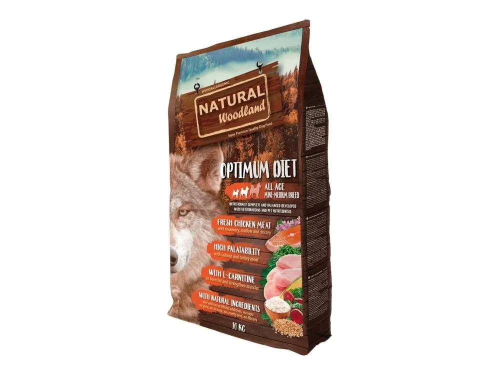 Ihned K Objednání Natural Woodland Optimum Diet Mini,Medium/krůta,kuře/10 kg