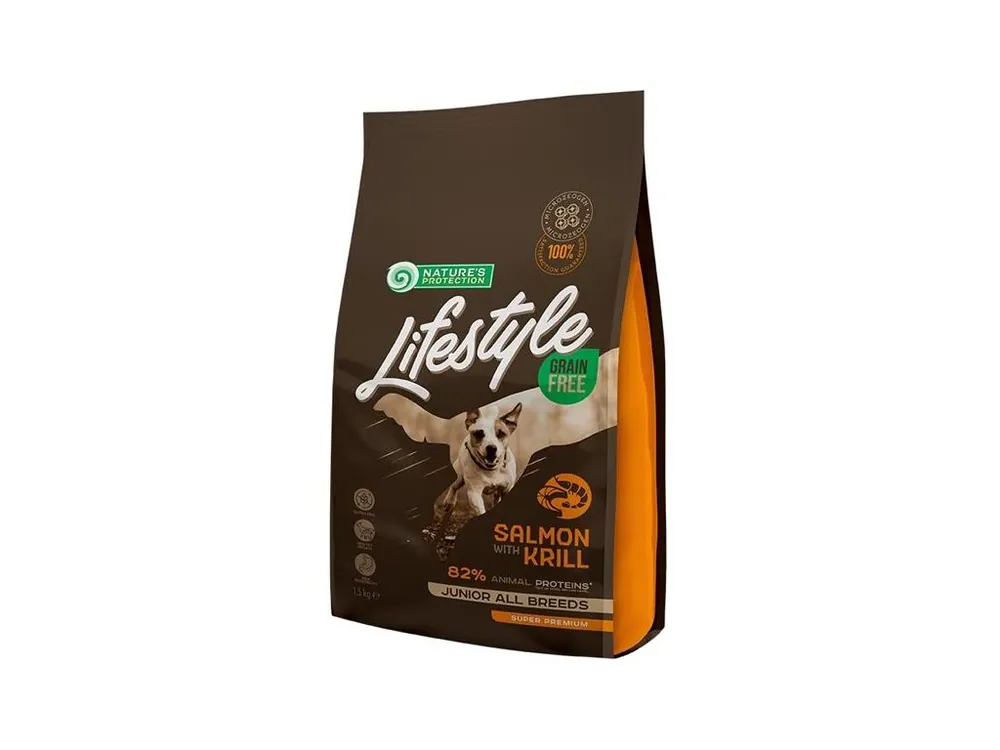 Nature‘s Protection Dog Dry LifeStyle GF Junior Salmon 1,5 kg Hit Sezóny