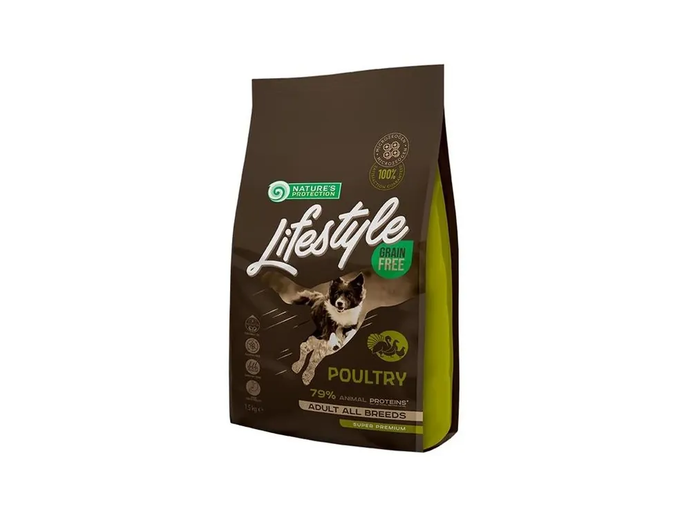 Nature‘s Protection Dog Dry LifeStyle GF Poultry 1,5 kg Akční Cena