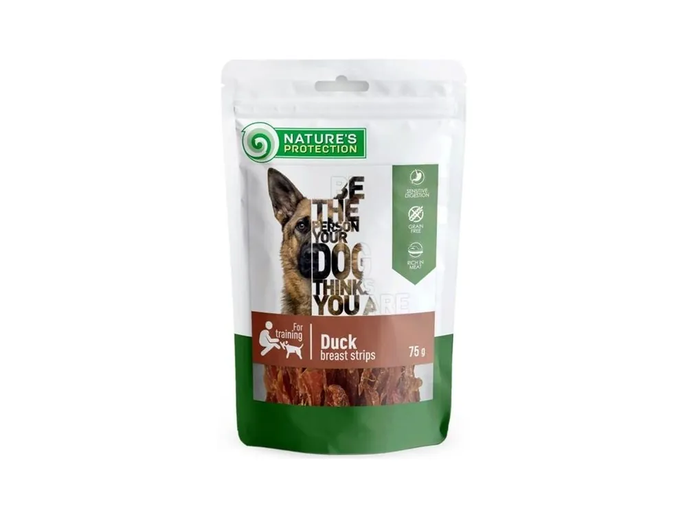 Nature‘s Protection Dog snack kachní proužky 75 g Expresní Doručení