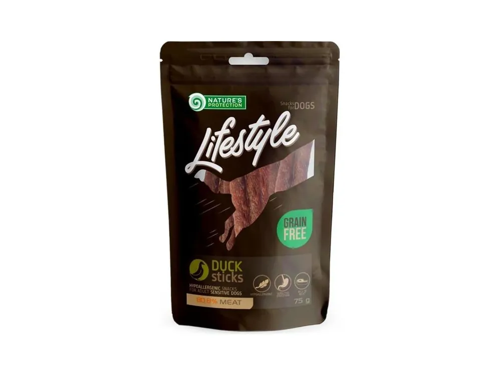 Bezpečná Platba Nature‘s Protection Dog snack Lifestyle kachní tyčinky 75 g