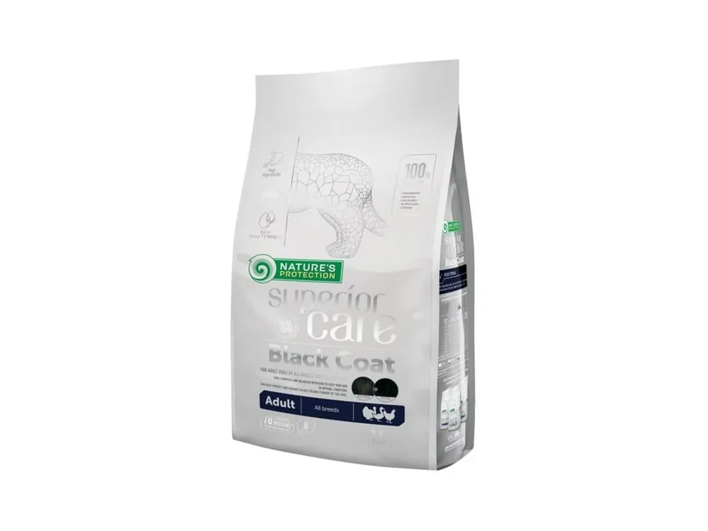 Nature‘s Protection Superior Care Dog Dry Black Coat Adult Poultry 1,5 kg Hit Sezóny