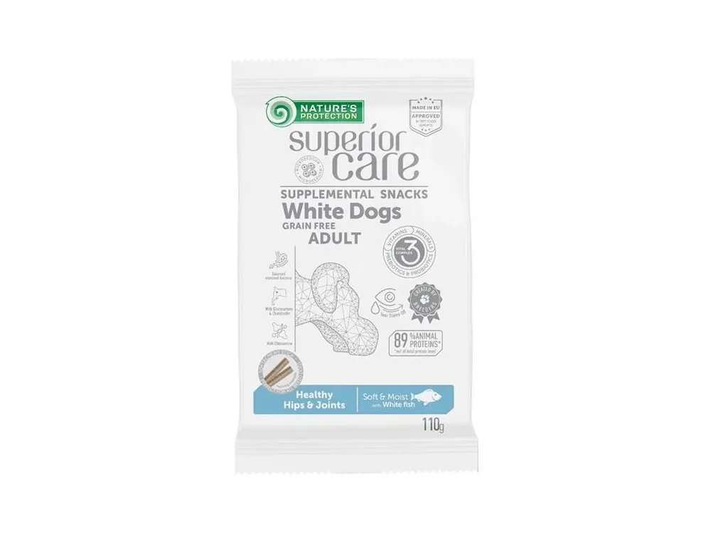 Nature‘s Protection Superior Care Snack White Dogs Healthy hips & joints GF White Fish 110 g Značkový