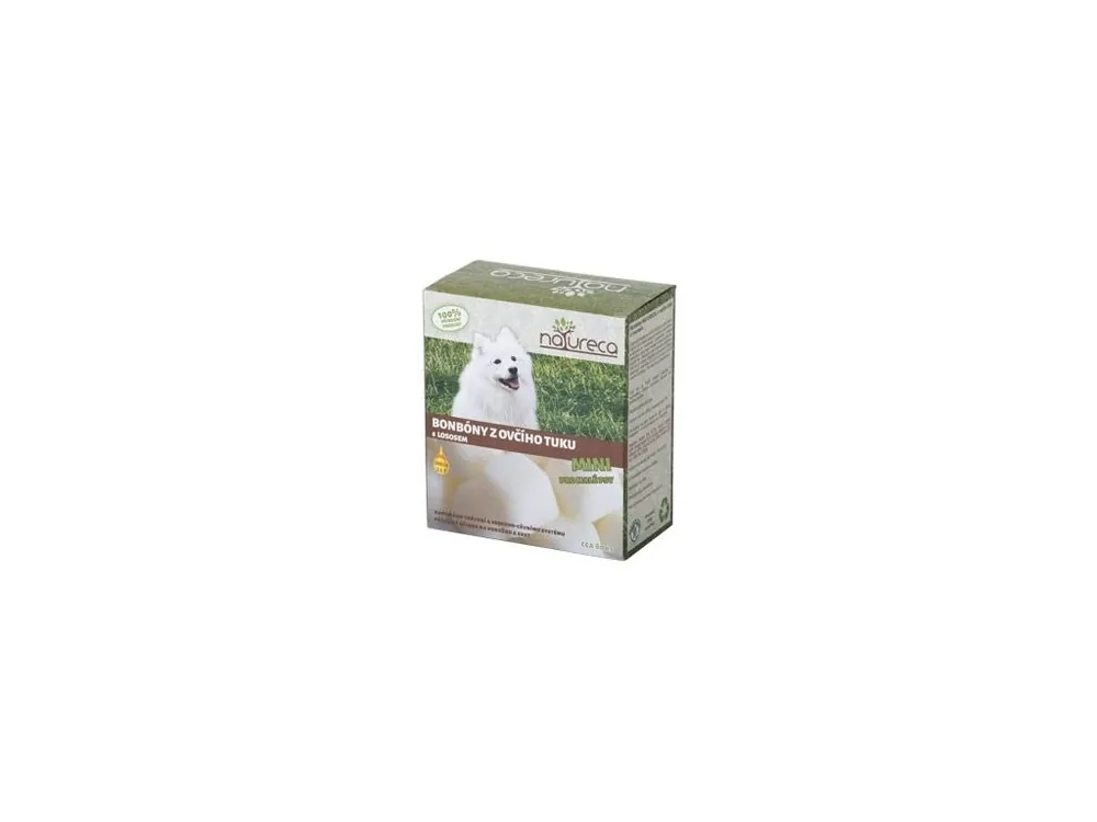 Nejprodávanější NATURECA Bonbóny z ovčího tuku s lososem Mini 250g