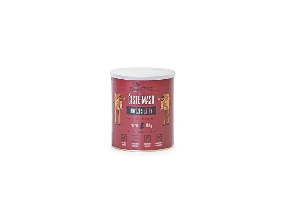Poslední Šance NATURECA konz. hovězí s játry pro psy 800g
