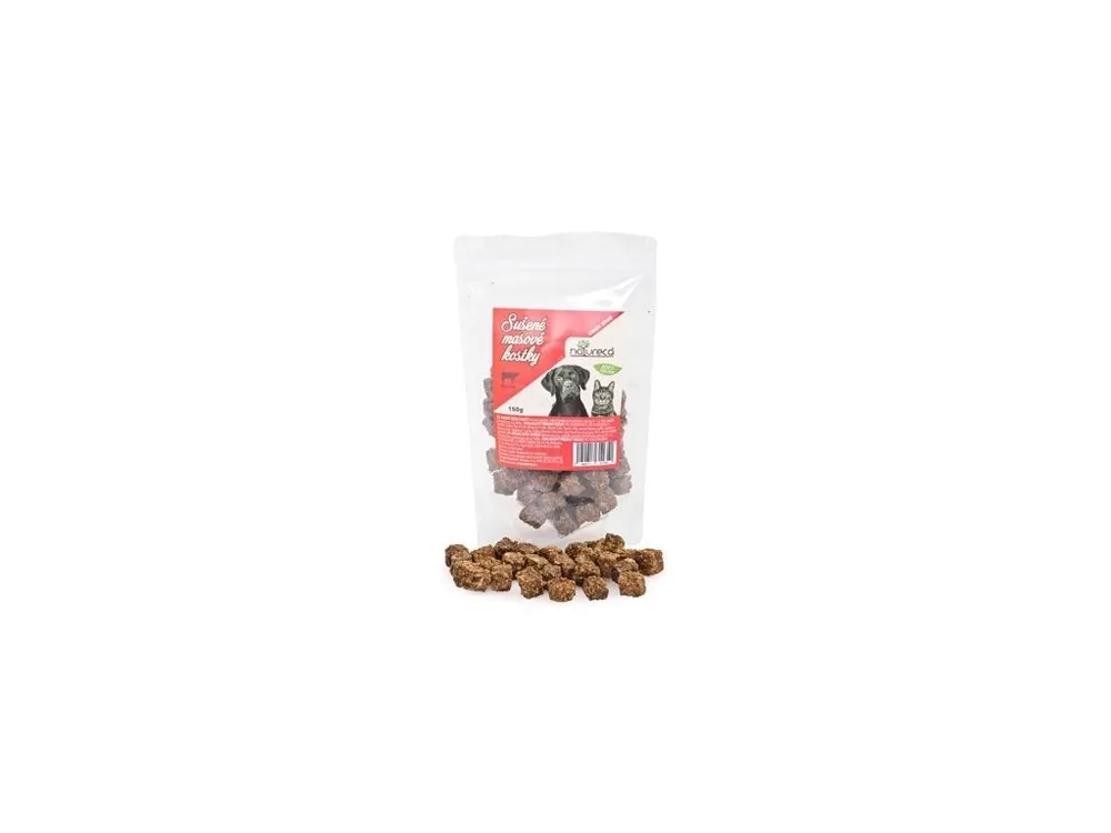 NATURECA pochoutka Masové kostky Hovězí, 100%maso 150g Vysoce Kvalitní
