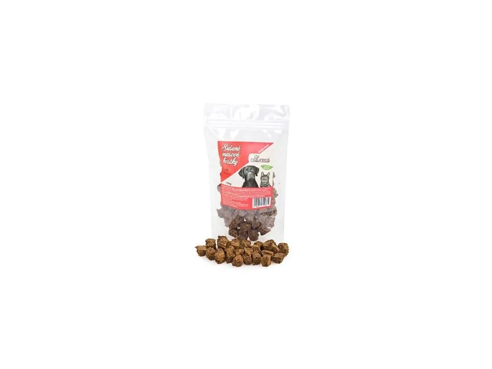 Top Prodej NATURECA pochoutka Masové kostky Kachna, 100%maso 150g