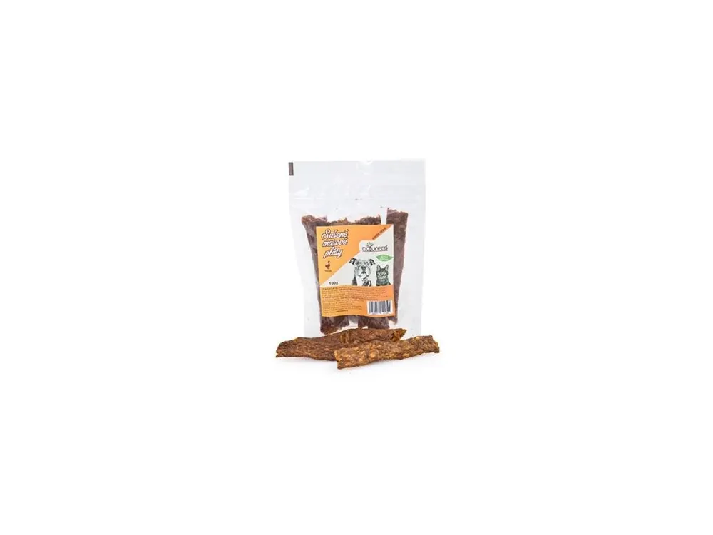 NATURECA pochoutka Masové pláty Kachna, 100%maso 100g Nízká Cena