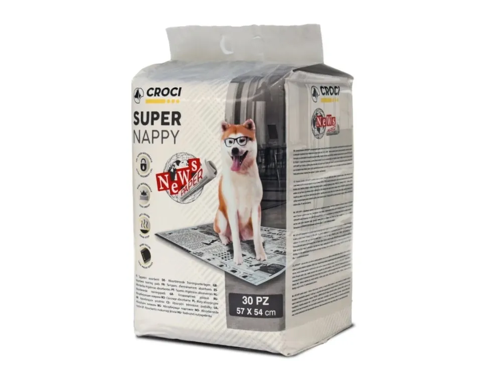 Návyková podložka Super Nappy Noviny 57 x 54 cm (30 ks) Časově Omezené