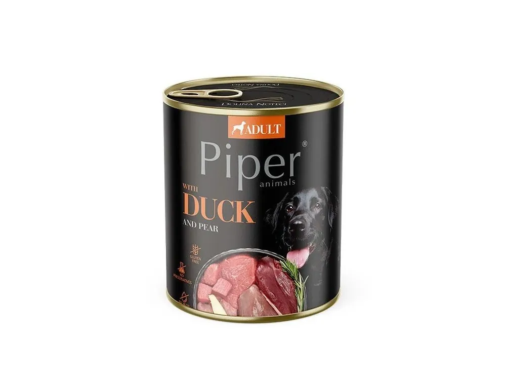 NEW PIPER s kachnou a hruškou, konzerva pro psy 800 g Levný