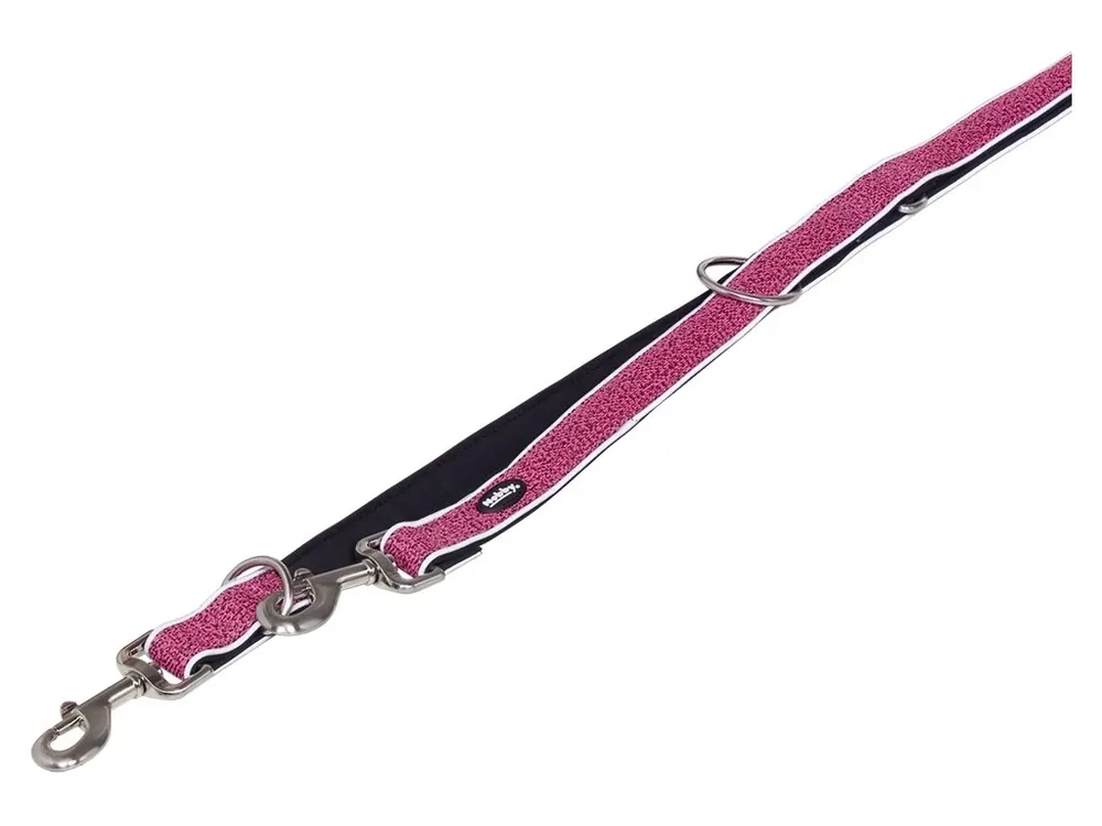 Nobby CAYO vodítko nylon-neopren růžová L-XL 200cm Sezónní Sleva