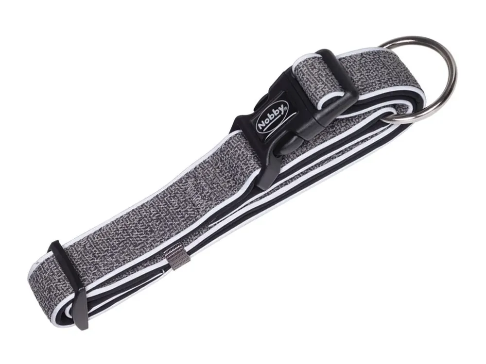 Sezónní Sleva Nobby CAYO obojek nylon reflexní šedá M-L 40-55cm