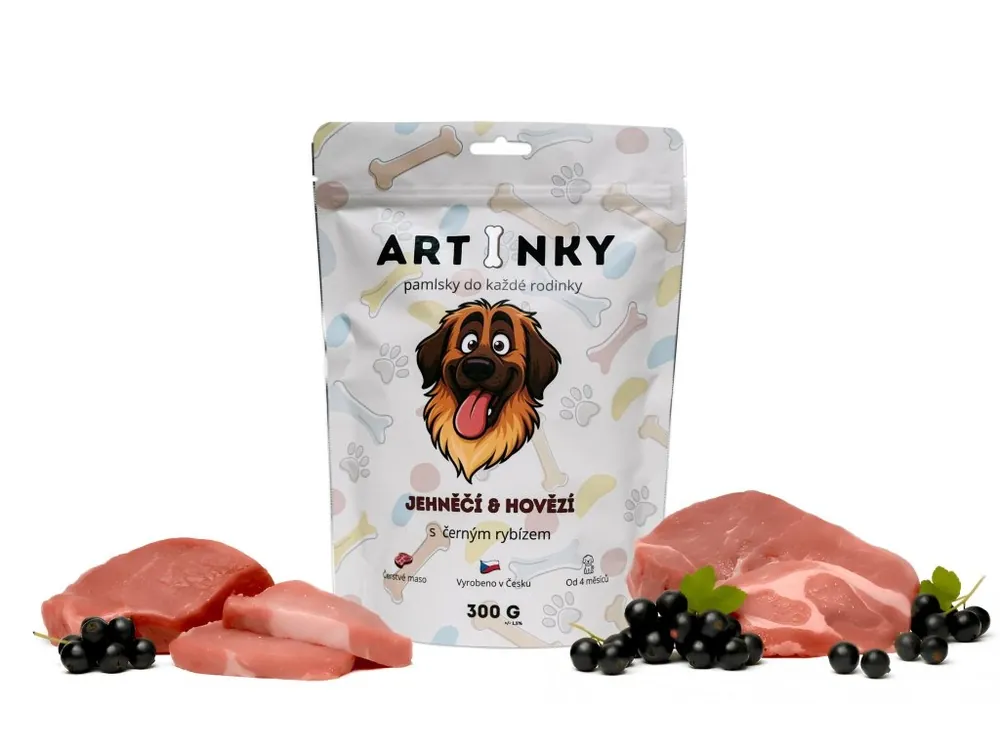 Pamlsek pro psy ARTINKY Jehněčí & Hovězí s černým rybízem, 300 g Must-Have