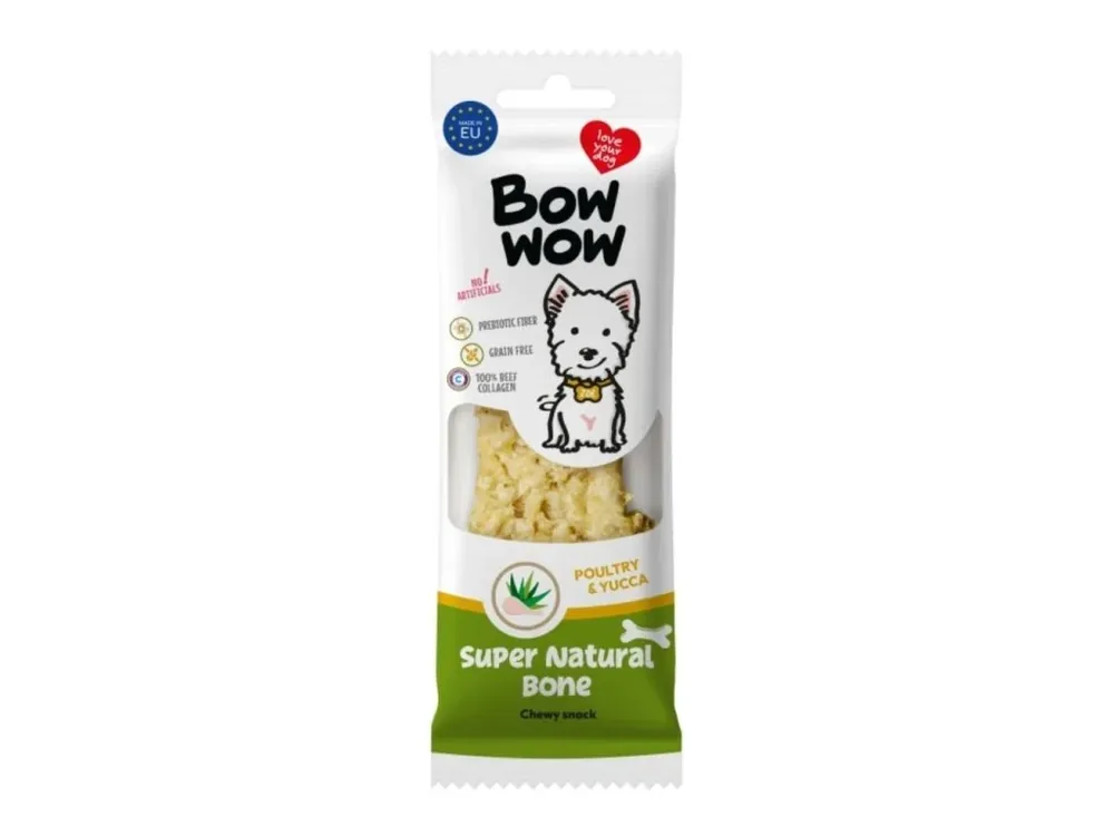 Pamlsek pro psy Bow Wow Kost super natural s játry a jukou GF, 18 x 1 ks Cenová Bomba