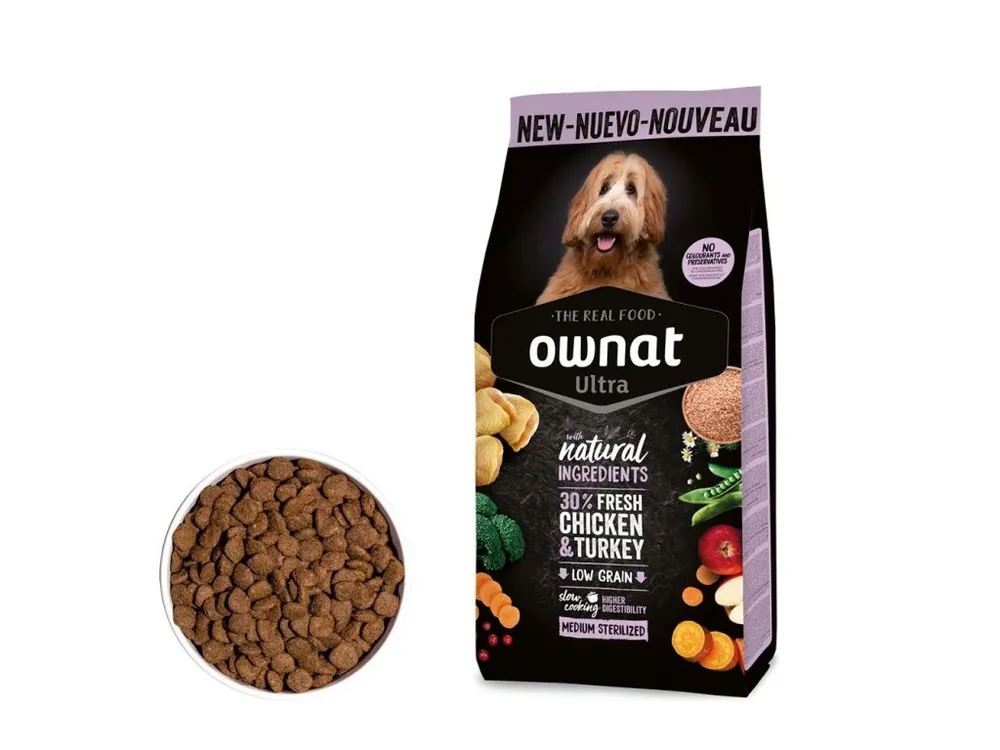 OWNAT ULTRA DOG Medium Sterilized 3kg Akční Nabídka