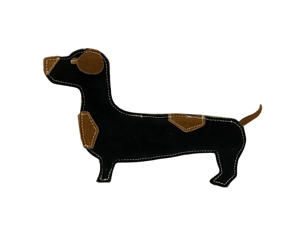 Cenová Bomba PafDog Jezevčík Tony Hračka pro psy z kůže a juty 26cm