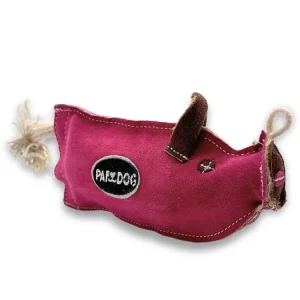 PafDog Prasátko Pinky Hračka pro psy z kůže a juty 28cm Výprodej