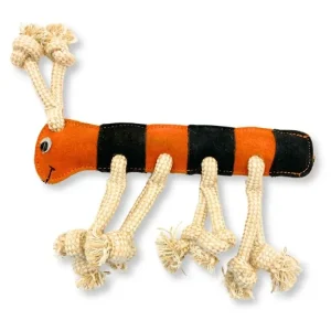 PafDog Stonožka Jarmila Hračka pro psy z kůže a juty 26cm Autentický
