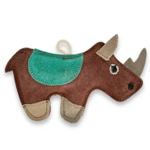 PafDog® Nosorožec Rudy z kůže a juty hnědý 19cm Top Prodej