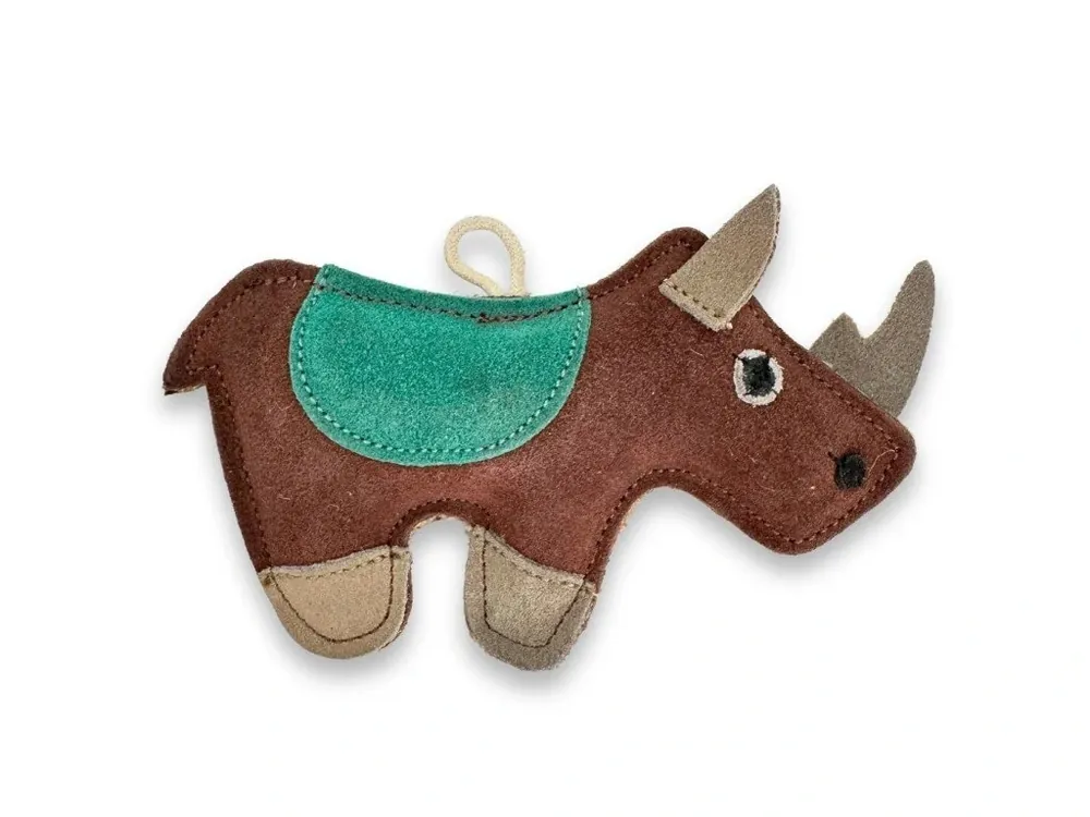 PafDog® Nosorožec Rudy z kůže a juty hnědý 19cm Top Prodej