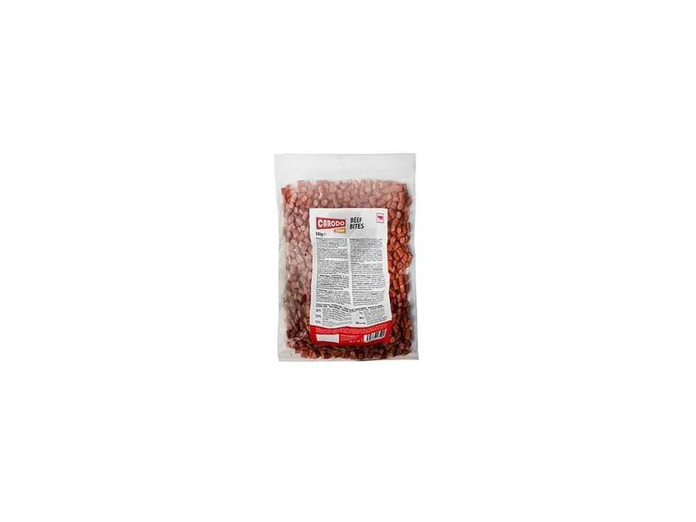 Finální Výprodej Pamlsek pro psy CARODO Dog Hovězí kousky, 500 g