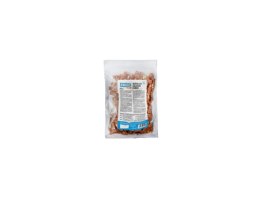 Must-Have Pamlsek pro psy CARODO Dog Kousky z mramorovaného lososa, 500 g