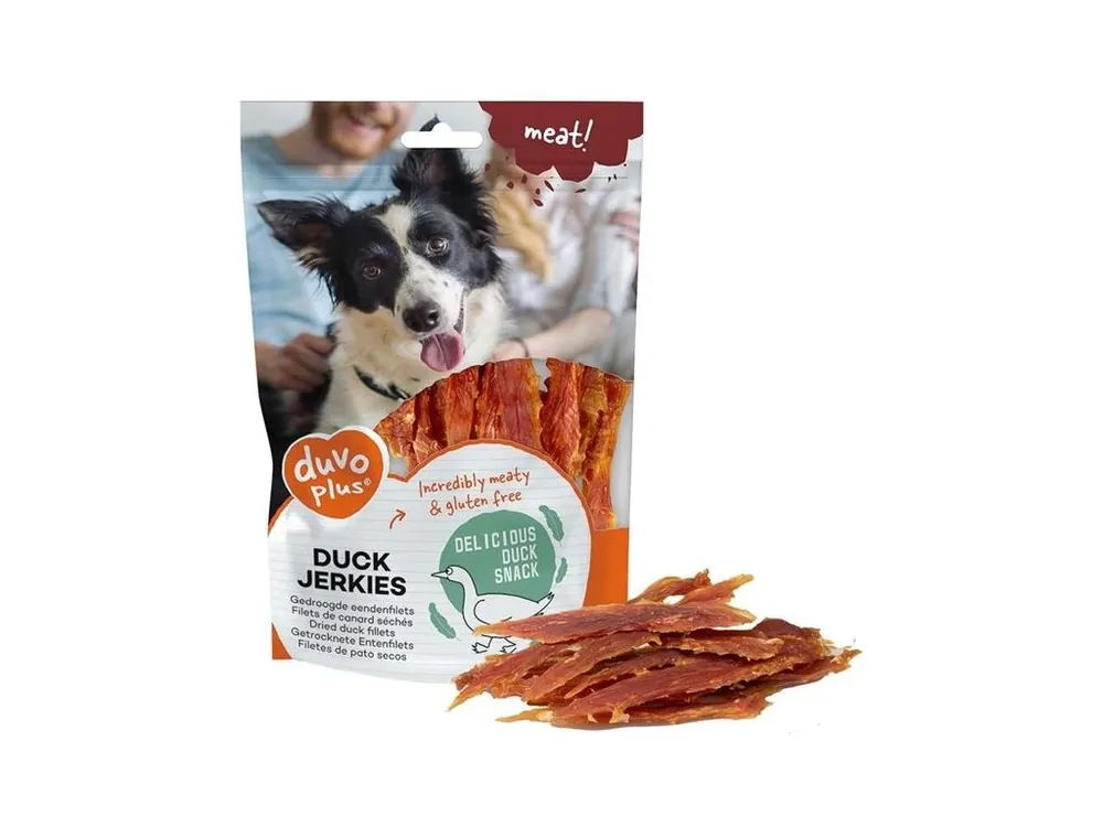 Koupit Online Pamlsek pro psy Duvo+ dog Meat! Duck jerkies, 100 g