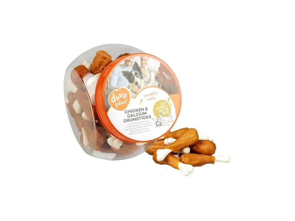 Výhodná Nabídka Pamlsek pro psy Duvo+ dog Meat! Chicken & calcium drumsticks, 500 g