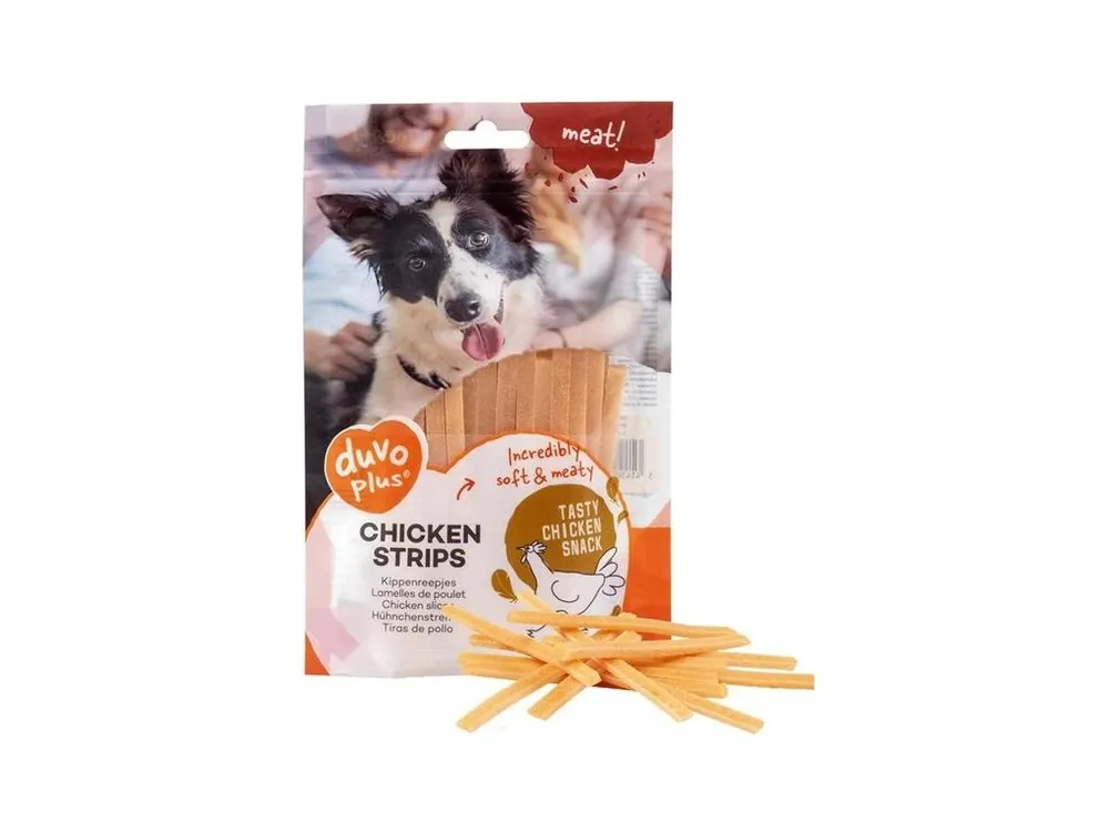 Akční Cena Pamlsek pro psy Duvo+ dog Meat! Chicken strips, 80 g