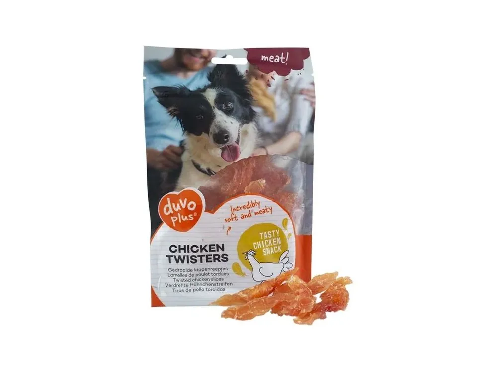 Pamlsek pro psy Duvo+ dog Meat! Chicken twisters, 80 g Top Prodej