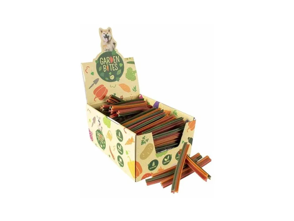 Nejlepší Volba Pamlsek pro psy Garden Bites Vegan - Triple Sticks M display 108 ks, 15 cm