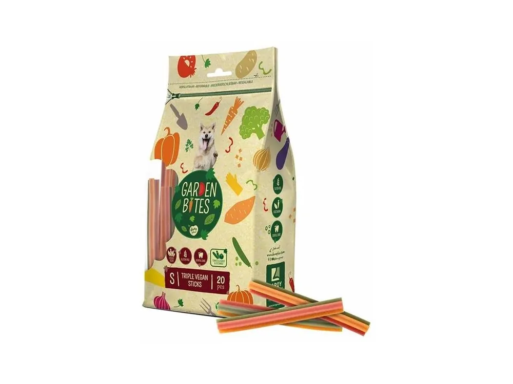 Pamlsek pro psy Garden Bites Vegan - Triple Sticks S, 20 ks, 13 cm Akce