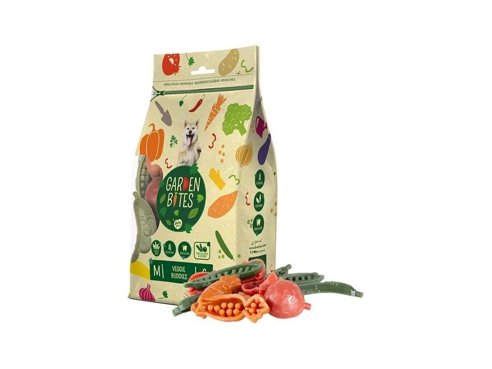 Pamlsek pro psy Garden Bites Veggie - Buddies M, 6 ks, 8,5 cm Sleva