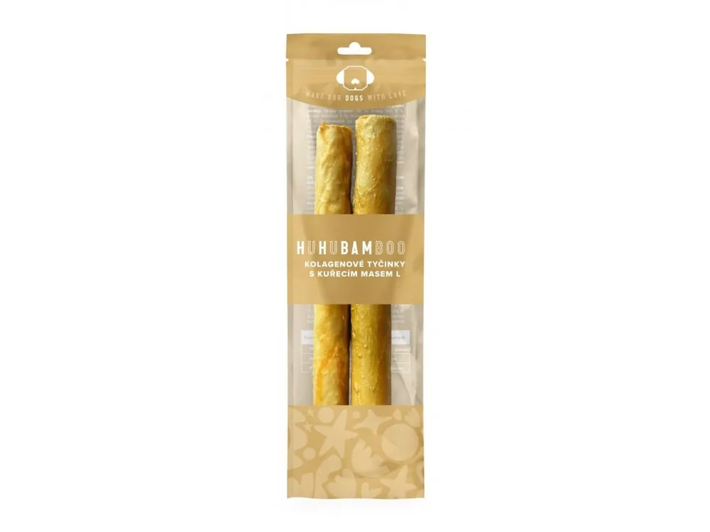 Pamlsek pro psy HUHU Kuřecí kolagen stick L, 2 ks Nejlepší Volba