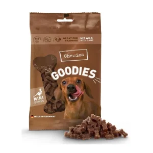 Vrácení Zdarma Pamlsek pro psy CHEWIES Mini Snack se zvěřinou, 125 g