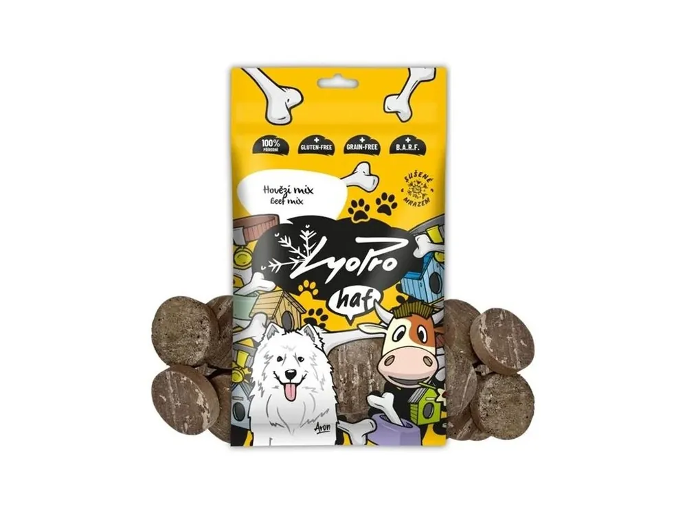 Pamlsek pro psy LyoPro Dog Hovězí mix, 50 g Cenový Hit