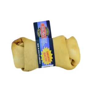 Víkendová Akce Pamlsek pro psy PetsUp Buvolí uzel slanina, 13 cm
