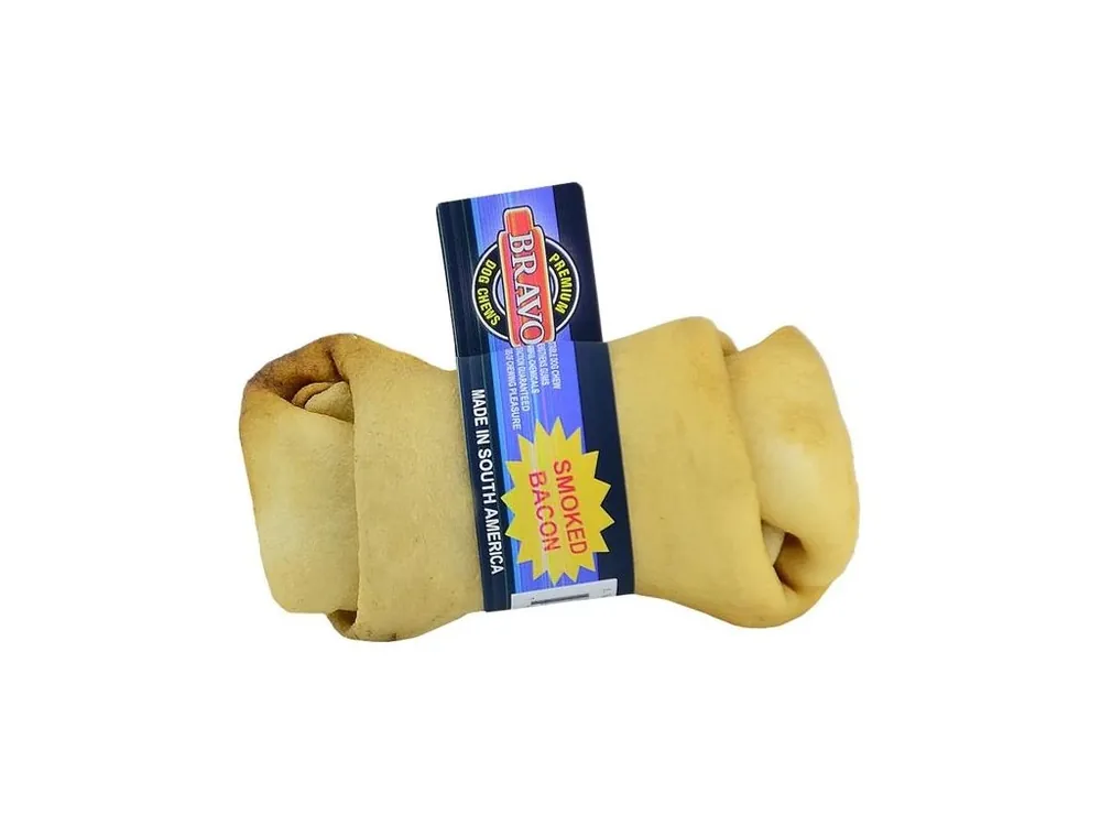 Víkendová Akce Pamlsek pro psy PetsUp Buvolí uzel slanina, 13 cm