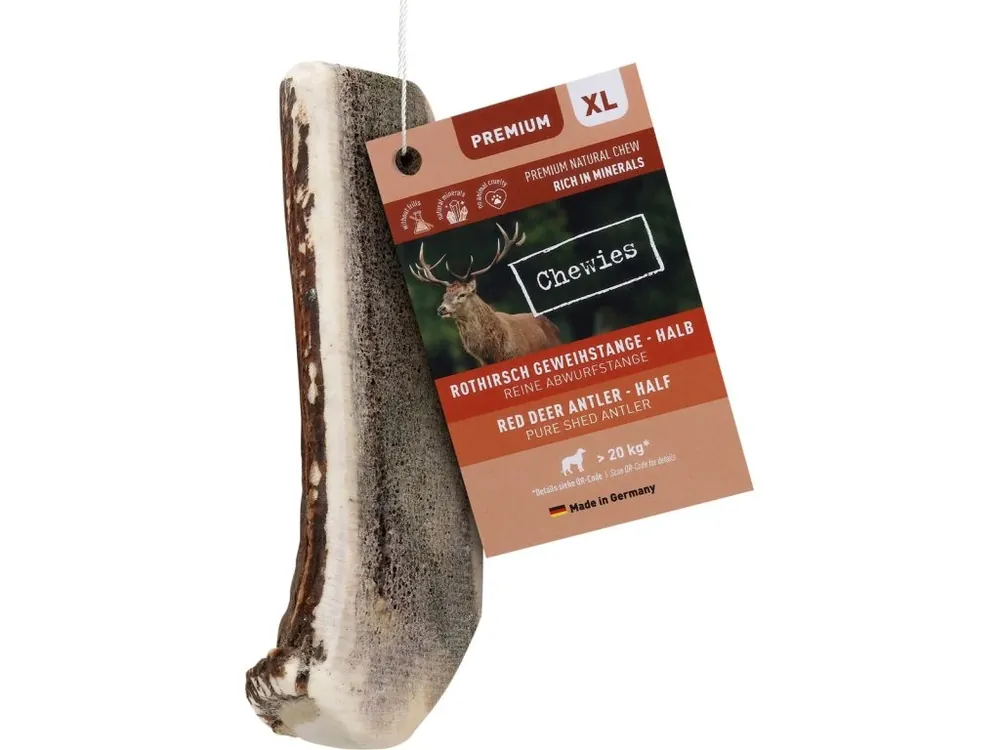 Rychlé Dodání Paroží jelení Chewies Geweih - Snack - XL - půlené
