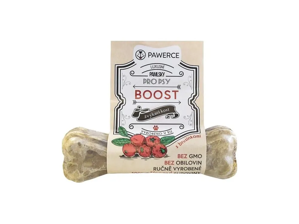 Pawerce žvýkací kost plněná BOOST 10cm Poslední Šance
