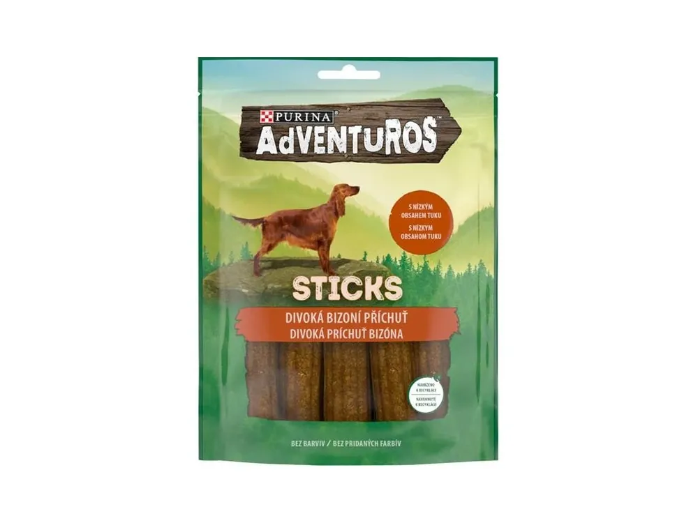 Speciální Cena Pamlsek pro psy Purina Adventuros snack dog - tyčinky s bizoní přích., 120 g
