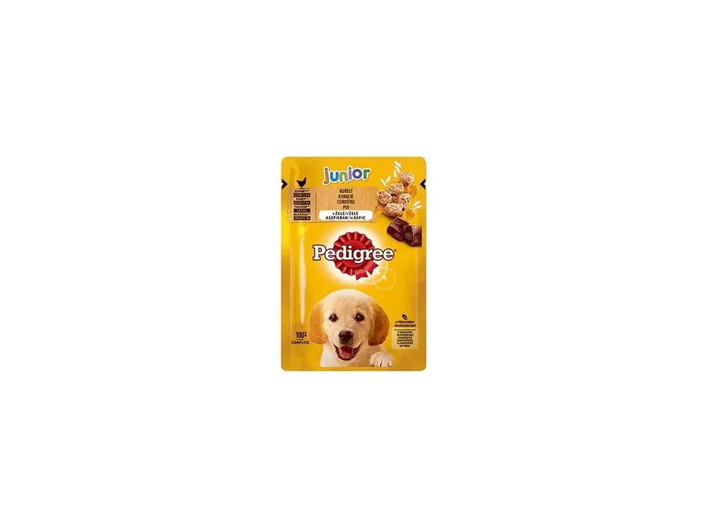 Výhodná Nabídka Pedigree kapsa Junior kuřecí s rýží v želé 100g