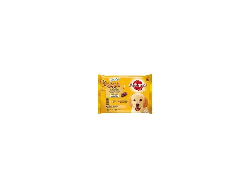 Originální Pedigree kapsa Junior kuřecí/hovězí,rýže v želé 4x100g