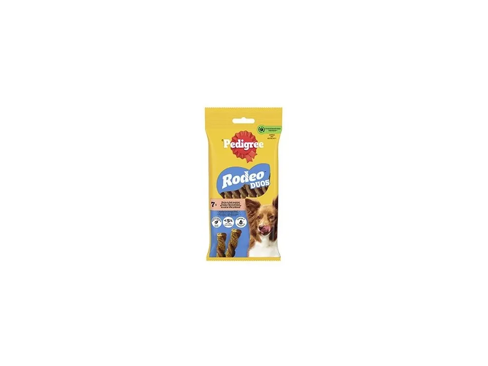 Nakupujte Hned Pedigree poch.Rodeo Duos Strips Beef&Cheese 7ks/123g