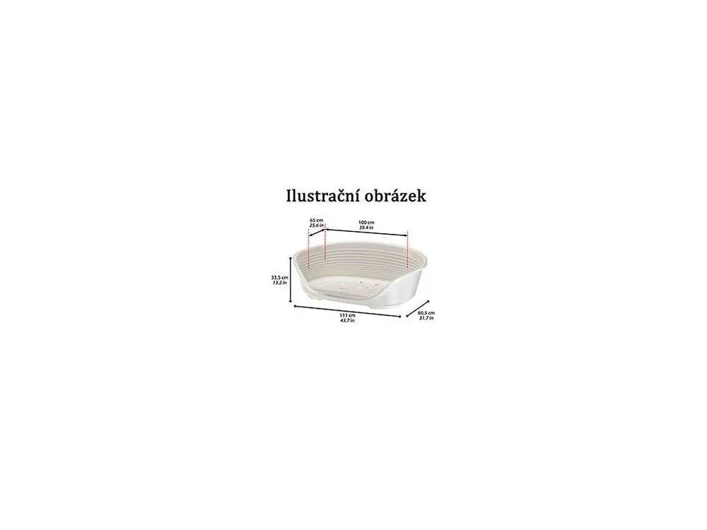 Pelech plast SIESTA DLX 4 hnědý 61,5x45x21,5cm FP Oblíbený