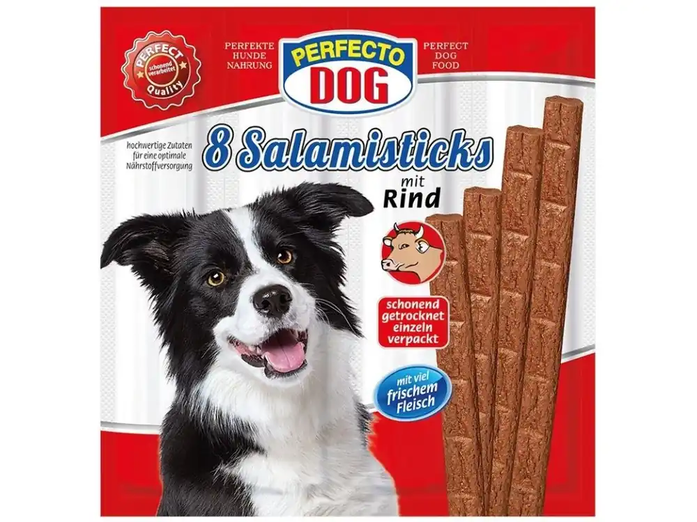 Perfecto Dog salámek s hovězím 8ks Horká Nabídka
