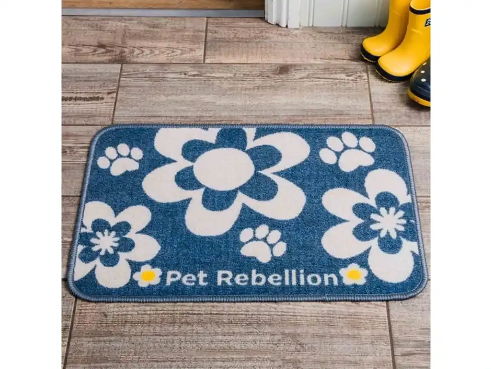 PET REBELLION Dinner Mate Flowers Blue Kobereček pod misku 40x60cm Bezpečná Platba
