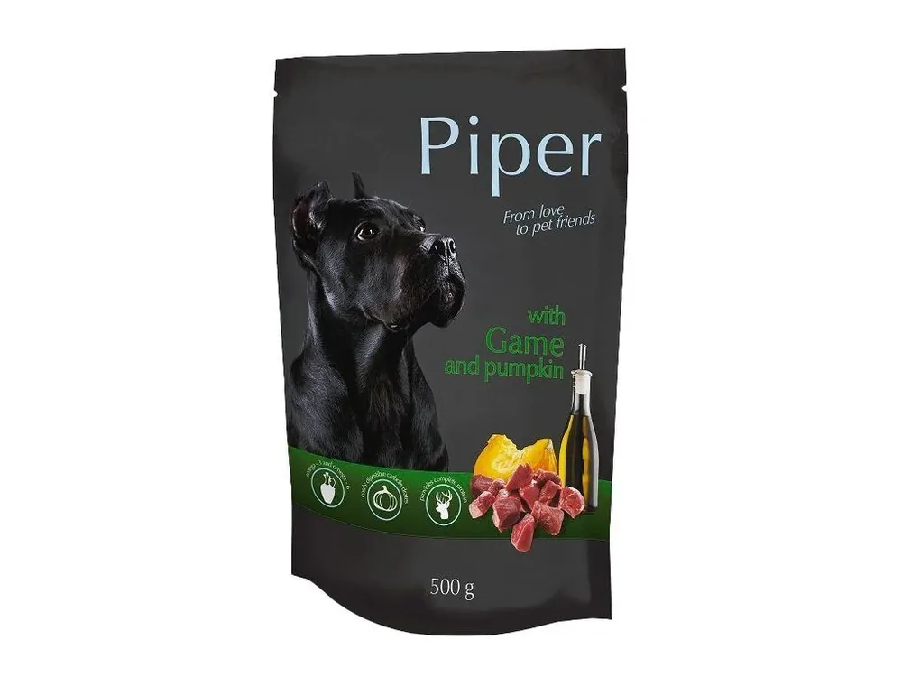 PIPER se zvěřinou a dýní, kapsička pro psy 500 g Originální