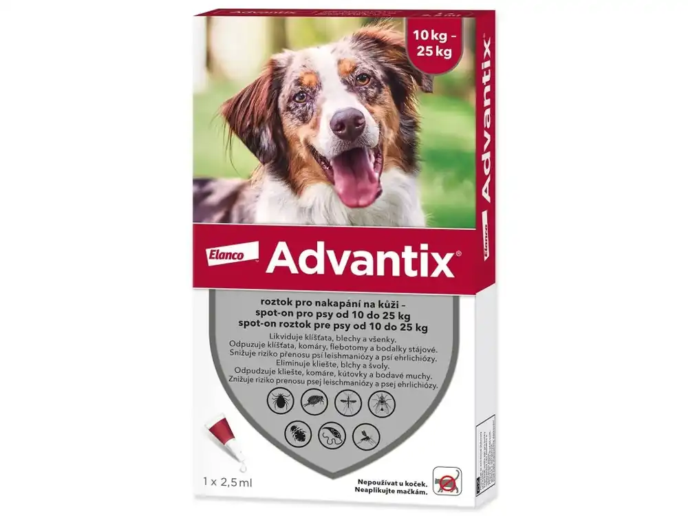 Pipeta Advantix Spot-on 1x2,5ml 10-25kg ! Výhodná Nabídka