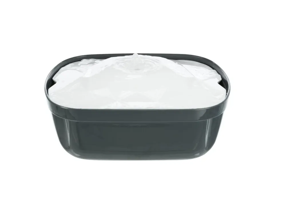 Akční Nabídka Pítko fontána Polygon, melamin/silikon, 2.5 l/ 28 × 11 × 22 cm, šedá/bílá (RP 7,40 Kč)